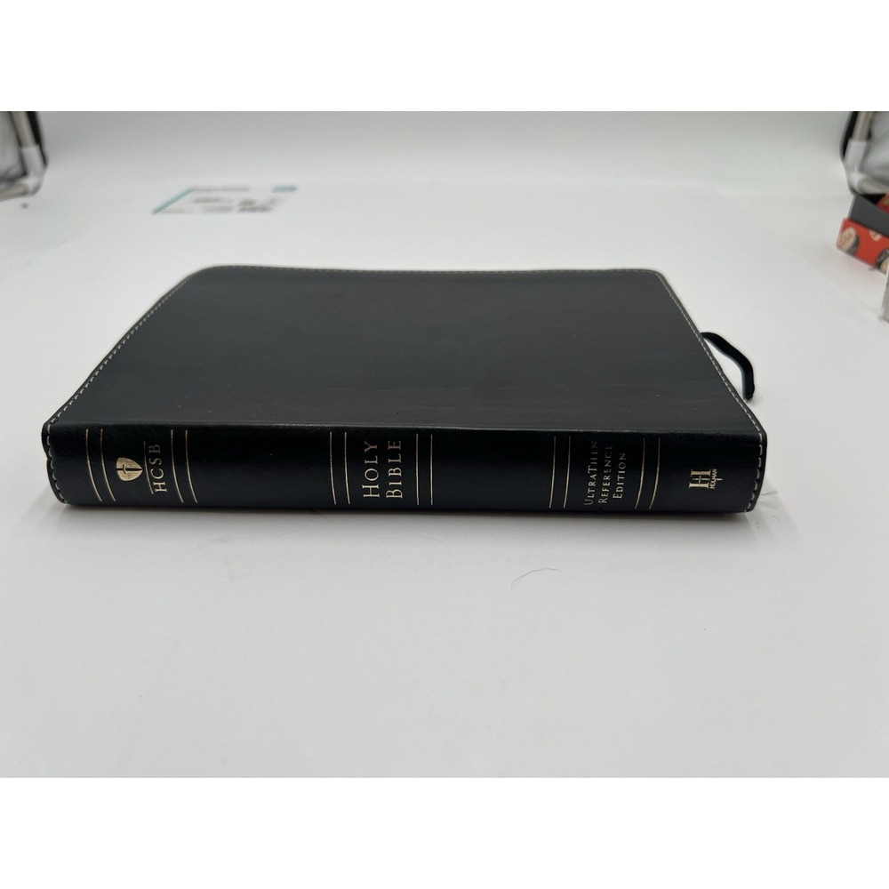 HCSB UltraThin Reference Bible Black LeatherTouch Holman 2012 ISBN 9781586400616